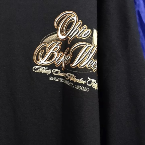 2012 Ohio Bike Week North Coast Thunder Rally Black Motorcycle T Shirt - Picture 3 of 6